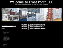 Tablet Screenshot of frontporchllc.com